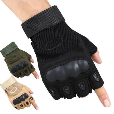 Luvas táticas antiderrapantes para meio dedo, combate, treinamento esportivo, fitness, luvas sem dedos