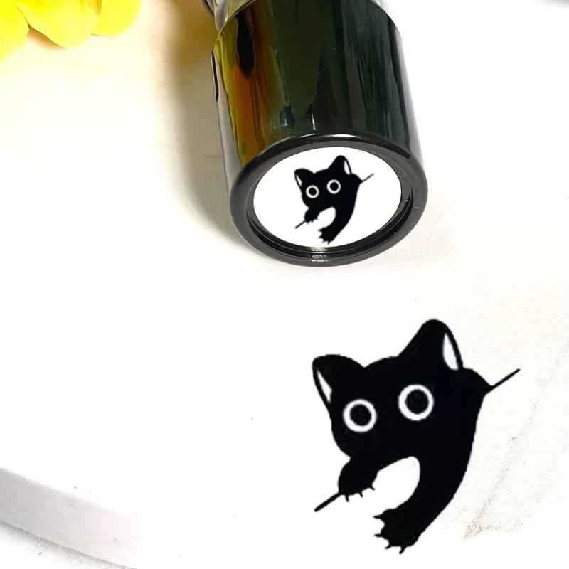 Cute Cartoon Black Kitten Stamp Lovely Shape Journal Stamps Diy Scrapbooking Decoration Collage Signets For Your Choice