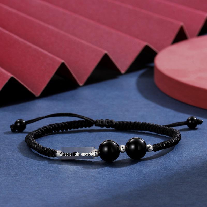 S925 Sterling Silver Strawberry Crystal Couple Bracelet - Romantic Retro Chinese Style Gift for Valentine s Day