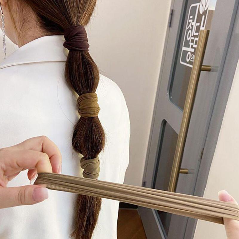 4 Pcs Solid Widen Thicken Hair Band Ropes Women Ponytail Holder Hair Tie Scrunchies Rubber Bands Korea Fashion Hair Accessories