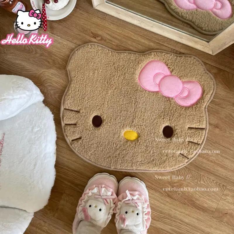 50-60Cm Extra Large Fluffy Cat Face Door Mat Super Absorbent Microfiber Carpet For Bathroom Bedroom Entrance Washable Machine