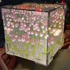 Creative Diy Tulip Flower Sea Cube Three-Dimensional Small Night Lamp Material Package For Girlfriend Couple Girlfriend