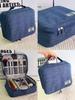Waterproof Multi-layer Digital Travel Storage Bag for Cables, Earphones, and Makeup - Unisex & Fashionable