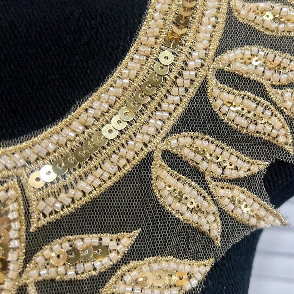 Apparel Accessories Luxury Beads Applique Delicate Elegant Applique Patches Handmade Fashion Clothing Applique Prom Dress