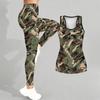 Geometry and Graffiti Pattern Print Yoga Outfit for Women Fashion Workout Leggings Fitness Sports Casual Yoga Set Sports Suit