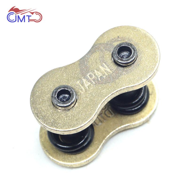Motorcycle Drive Chain O-ring Mater Link Gold Rivet Clip Connector for 428 520 525 530 428H 520H 525H 530H Motorbike
