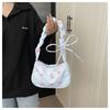 Japanese Style Ruffle Polyester Shoulder Bag Sweet Women's Armpit Handbag CLE