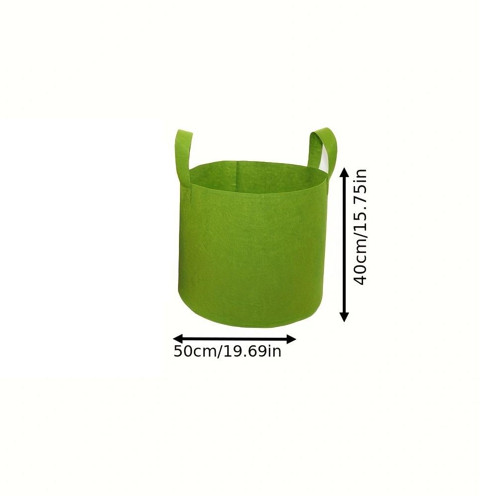 1 Pc Non-woven Balcony Planting Bag - Green Gray Felt Plant Bag, Ideal for Roses, a Beautiful Green Plant Beautification Bag
