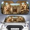 Yorkshire Terrier Sun Visor Portable Car Windshield Sun Shade UV Protection and Heat Insulation for Front Window