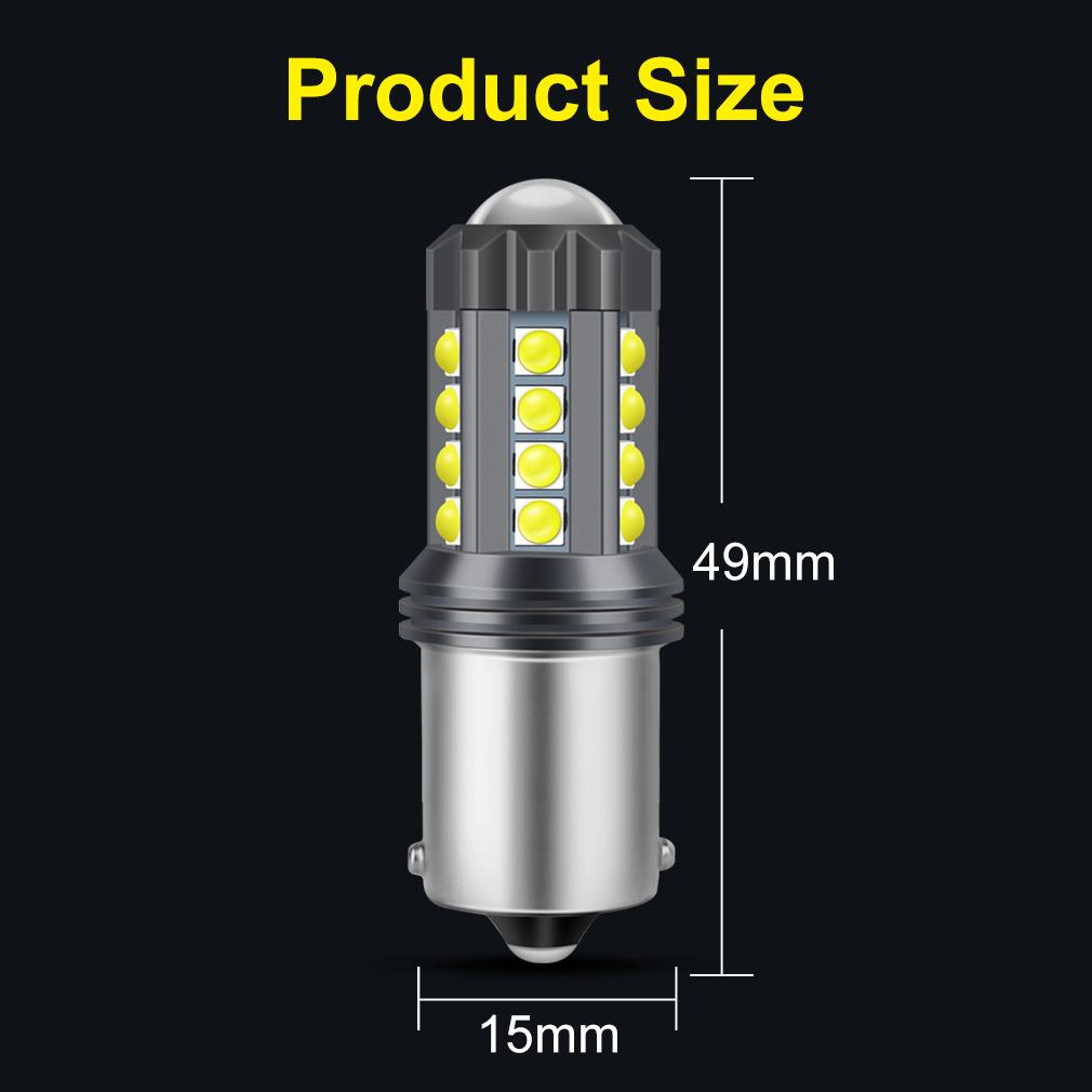 1Pc Super Bright 1156 P21W LED Bulb Reverse Light 23SMD 3030 BA15S T25 3157 P27/7W Backup Lamp 6500K White 1156 BA15S P21W