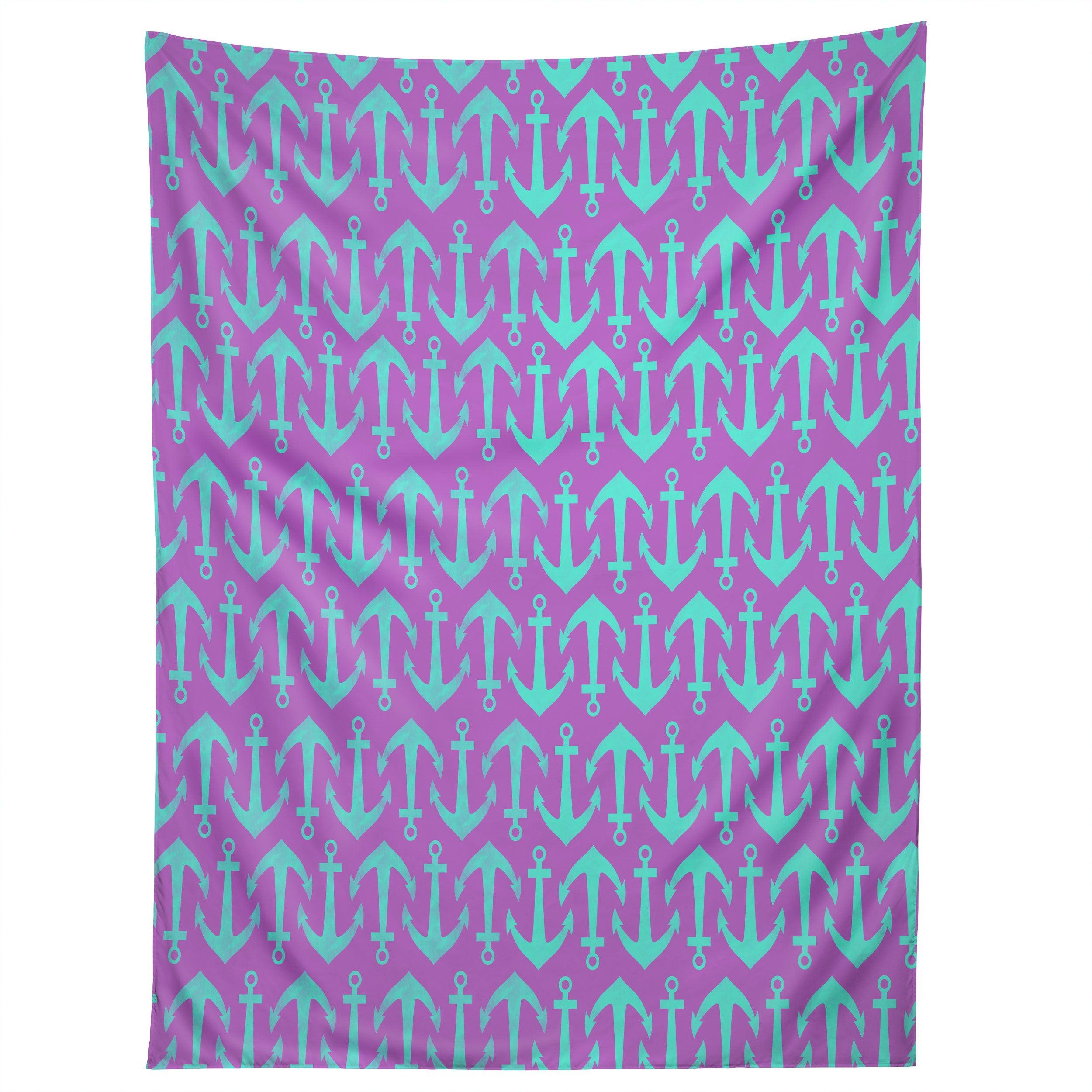 PURPLE ANCHORS tapestry 75x100
