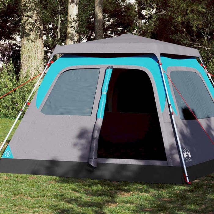 VidaXL Family Dome Tent 6 Person Blue Quick Release 4004234