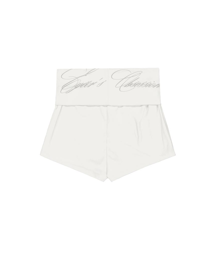 Iwaiial Foldover Waist Short Pants - White