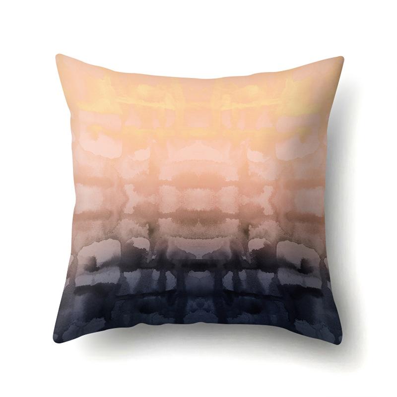 Polyester Pillow Case Decorative Geometric Home Printed Pillow Case Waist Cushion Cover Car Cushion Head Cushion Cover