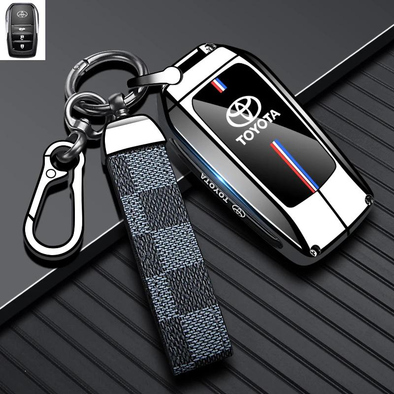 Hight Quality Galvanized Alloy Car Key Cover Case For Toyota Camry Mark X RAV-4 PRADO COROLLA HIGHLANDER 2 3 Buttons Keyless