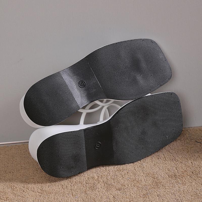 модные белые босоножки из искусственной кожи на танкетке женские сандалии-гладиаторы — фото 6