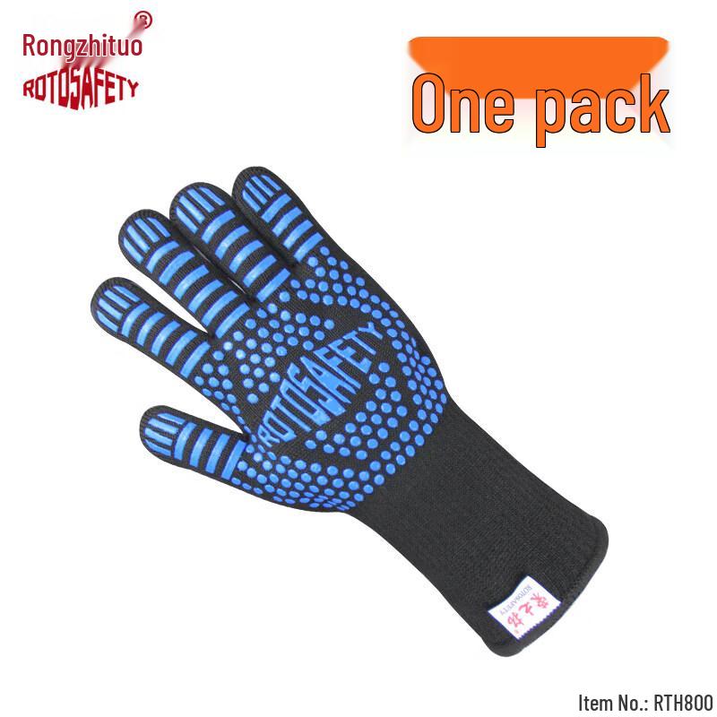 800-Degree Heat Resistant Silicone Grip Gloves