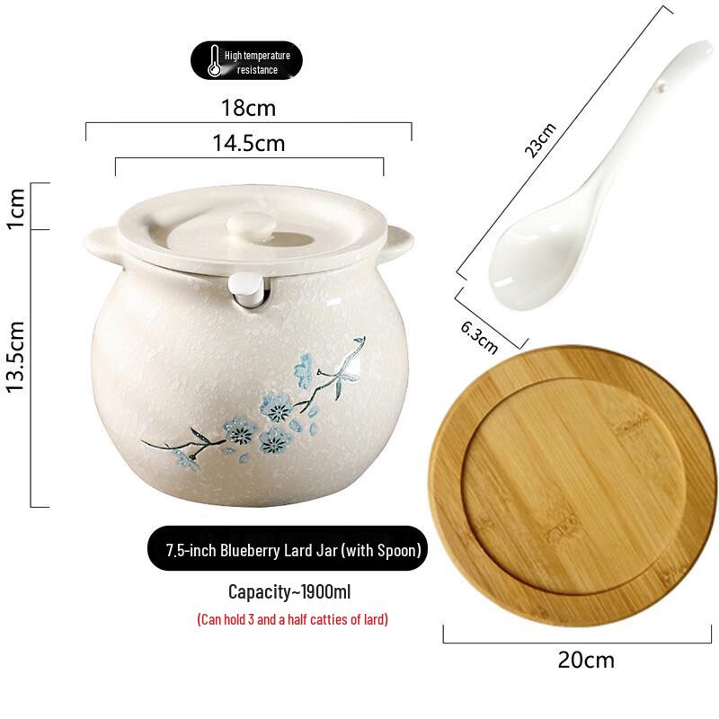 Керамический горшок для смальца Aiqiyi Xuan A1 и банка для приправ