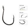 High Carbon Steel Barbed Carp Fishing Hooks Iseama Style With Hole Size 2 7pcs Pack European