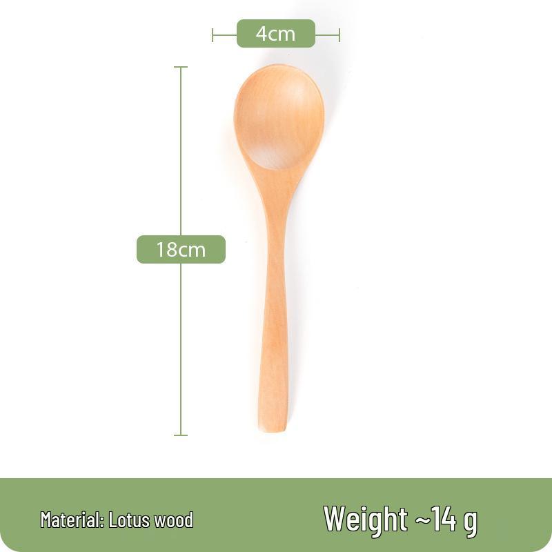 Cuillère à soupe japonaise Nanmu en bois petit - Bois massif pour remuer et boire la soupe