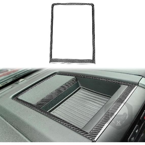 for Ford F-150 Raptor 2017-2020 Accessories Glove Box Top Strip | Real Carbon Fiber, for Ford F150 F-150 Raptor 2017 2018 2019 2020, Interior Trim