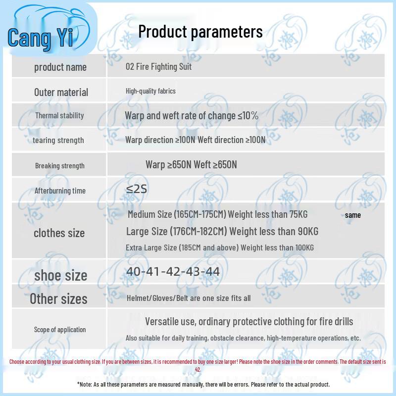 Cangyi Firefighter Training & Rescue Suit Set 02