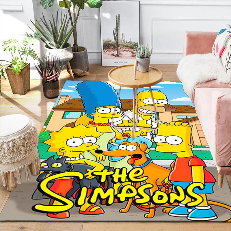 1Pc Simpsons Family Adventure Rug Office Carpet Indoor Outdoor Doormat Nonslip Soft Living Room Christmas Halloween Gift D922921