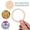 50pcs Wood Chip Craft Accessories 6Cm Round Diy Decorative Pieces For Scrapbooking Hollowed Mini Slices Wall Hanging Christmas