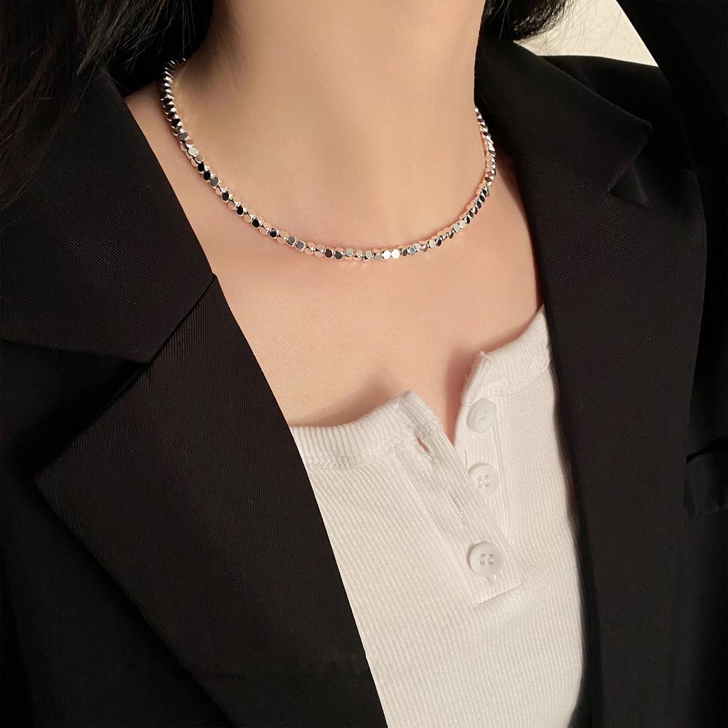 Korean Trend Gentle Temperament Zircon Water Drop Necklace, Cold Wind Simple Super Fairy Girlfriend Collarbone Chain Woman