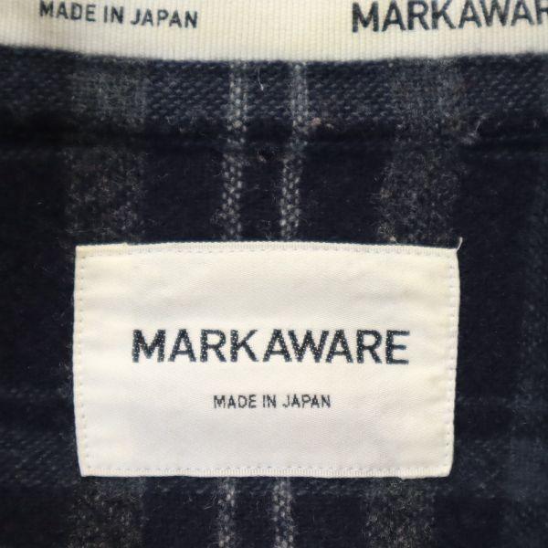 markaware Made in Japan Cashmere Blend Check Pattern Long sleeve Button down shirt Women Used