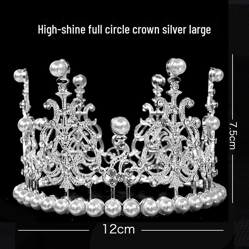 Queen Crown Cake Topper for Adults & Children - Gypsophila Pearl Birthday Decoration
