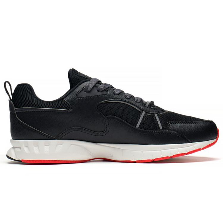 Li Ning Comfortable Textile, Leather Cushioning Slip Resistant Abrasion Resistant Breathable Lightweight Low top ARSS063-1
