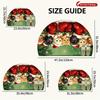 1Pcs Cute Christmas Cat Semi Circle Welcome Doormat Non-Slip for Outdoor Patio Porch Kitchen Bathroom Entryway Floor Mat