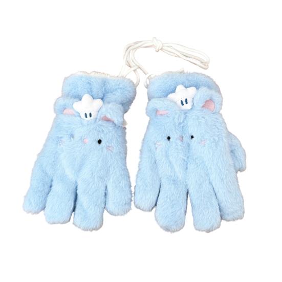 Mănuși de iarnă pentru femei cu clapetă din blană artificială, moi și călduroase, mănuși cu jumătate de deget, mănuși drăguțe din pluș cu blană, fără degete pentru femei și fete