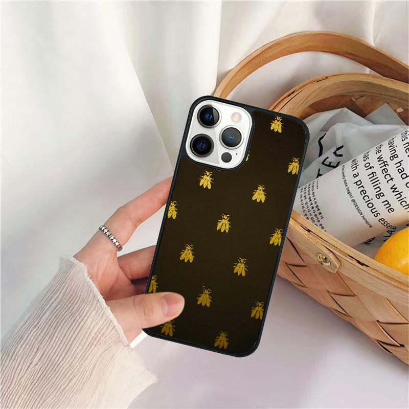Bees Phone Case For iPhone 17 Air 16 15 14 11 12 13 Pro  MAX Plus Coque Cover Shell