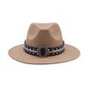 Deerskin Fleece Top Hat Retro Jazz Hat Men's and Women's Felt Hat European and American Woolen Hat Western Cowboy Hat