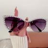 Lunettes de soleil œil de chat de luxe pour femmes, marque de créateur, sexy, rétro, roses, pour femmes, luxe, montures en métal, UV400