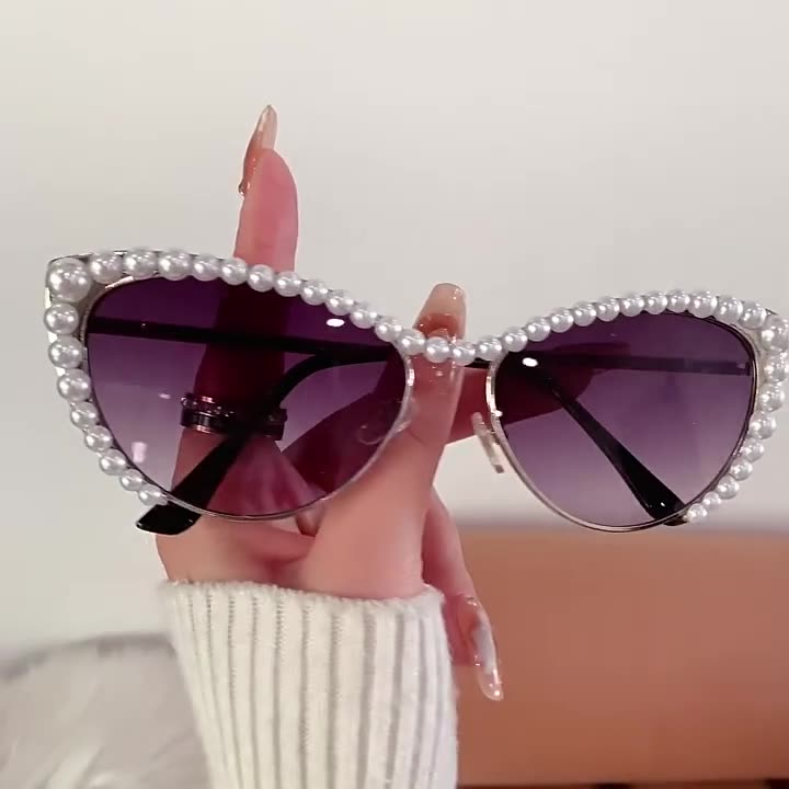 Lunettes de soleil œil de chat de luxe pour femmes, marque de créateur, sexy, rétro, roses, pour femmes, luxe, montures en métal, UV400