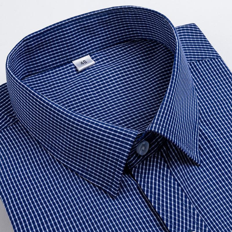 Kareli Gömlek Erkek Kısa Kollu Ütü Gerektirmeyen Yazlık İş Gündelik Erkek Dirsek Kollu Üst Gömlek