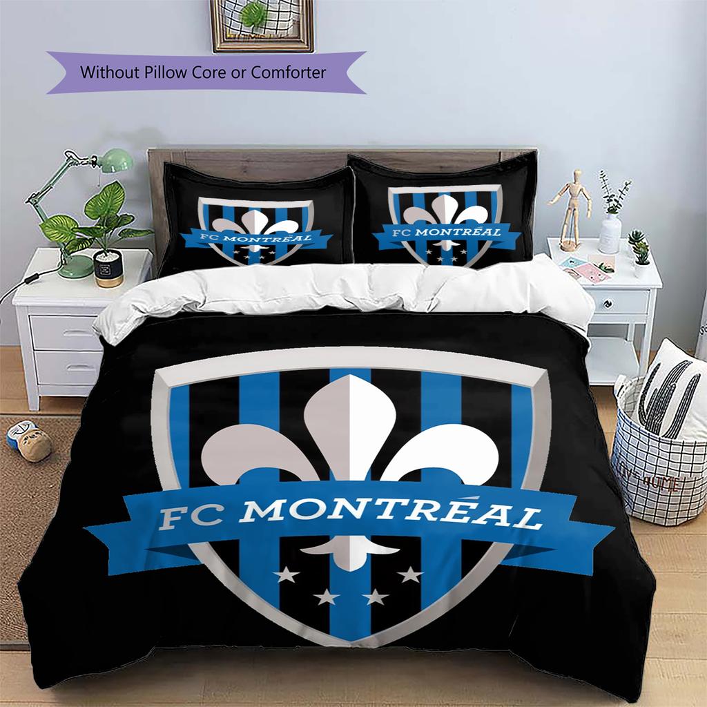 CF Montreal Pattern Bedding Home Decoration Birthday Gift (1 * Duvet Cover + 2 * Pillowcase, Without Core)