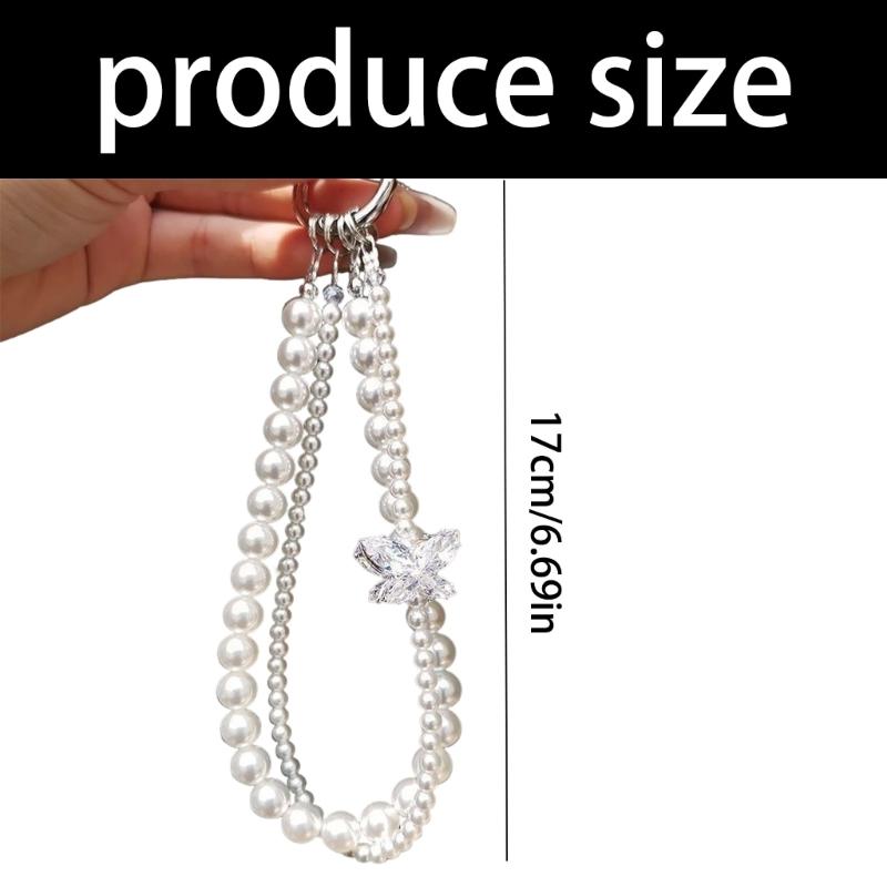 Decorative Phone Case Charm Beaded Mobile Phone Chain Anti-Lost String Chain for Women Girls Phone Decoration Pendant