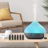 500ml Remote Control Air Humidifier, Aroma Diffuser & Essential Oil Diffuser with 6 Premium Oils - Perfect for Bedroom, Office &
