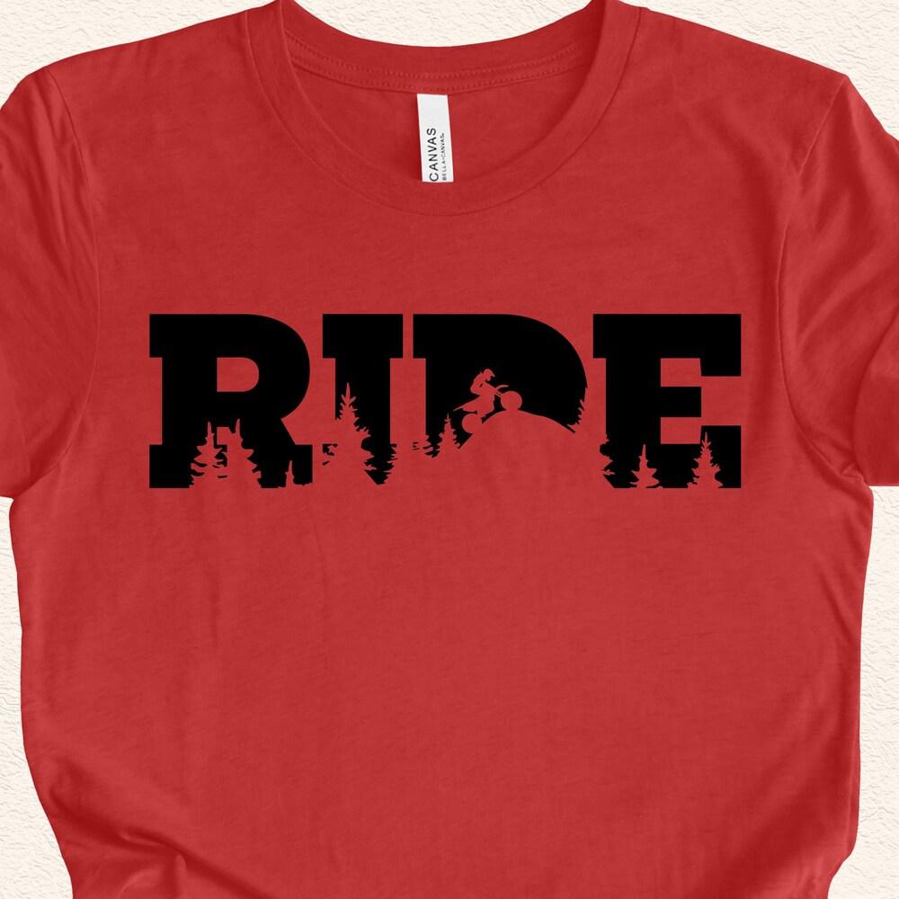 Motorcycle RIDE Graphic Tee, Biker Gift S