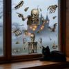 Halloween Stickers Skull Glass Stickers Halloween Party Supplies Horror Vibe Static Stickers