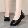 Fashion Thick Heel Comfortable Leather Shoes For Women In Autumn New Mother Shoes Professional Shoes Formal Wear And Without Tiring Feet