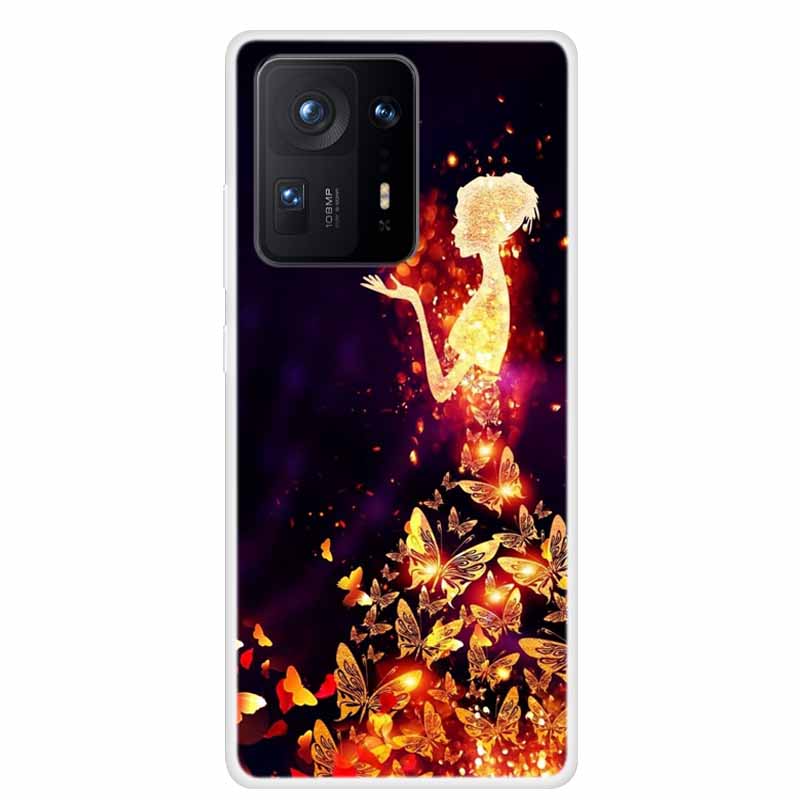 For Xiaomi Mix 4 Case Luxury Soft Silicone Back Cover Phone Case For Xiaomi Mi Mix4 Coque TPU Cartoon 2106118C Fashion Funda