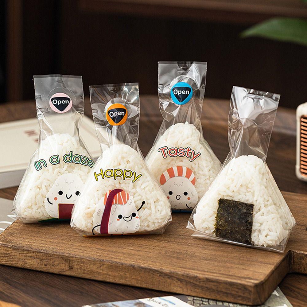 

100pcs Rice Ball Shape Rice Ball Bag Can Be Heated Triangle Bag New Bento Accessories Rice Type B