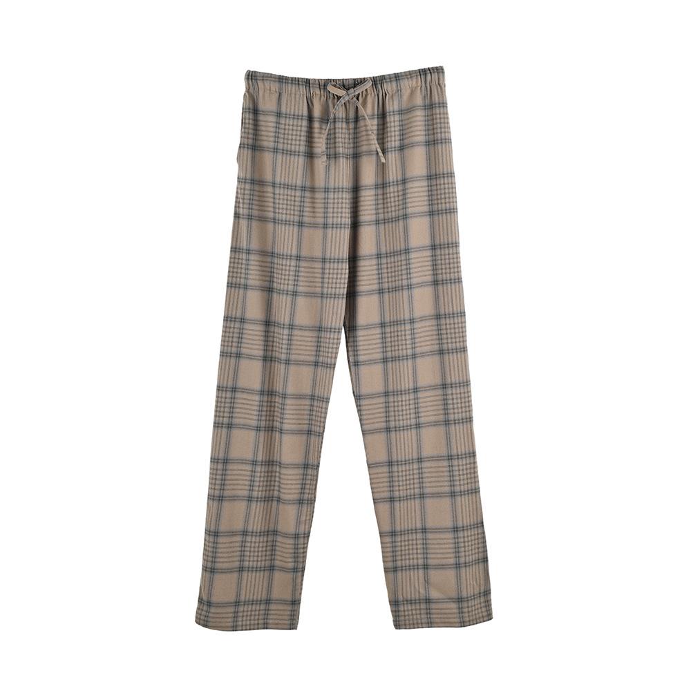Unisex Plaid Flannel Lounge Pants Loose Fit Pajama Bottoms Casual Sleepwear Home Bottoms Trousers