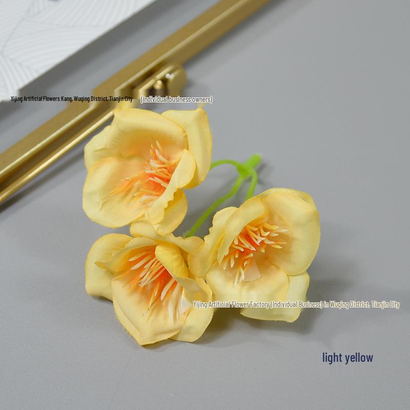 Morning Glory Artificial Flowers Hairpin & Hat Decoration Kit светло-желтого