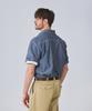 Geonjiulleunseu Chambray Work Short Sleeve Shirt - Deep Blue